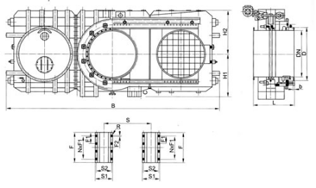 电动封闭式插板阀门结构图和工作原理